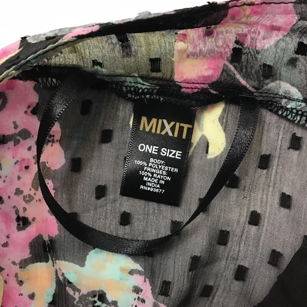 MIXIT Kimono Boho Fringes Coverup Size S/M/L - Picture 8 of 8